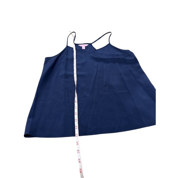 Lilly Pulitzer Cami Tank Top Womens Size S Navy Blue V-Neck Adjustable - Picture 7 of 7